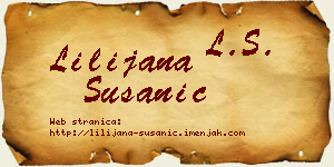 Lilijana Susanić vizit kartica